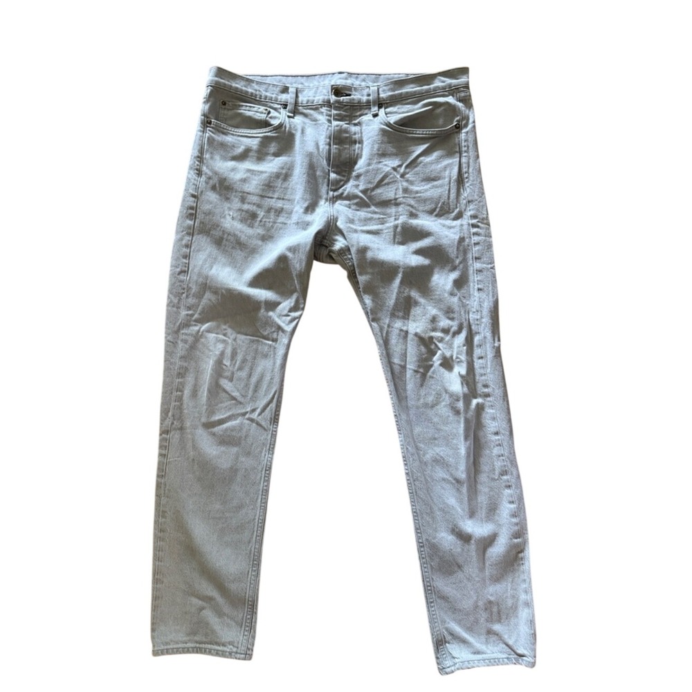 Rag & Bone Men's 38x32 Light Gray Jeans - Fit 2 Slim Fit
